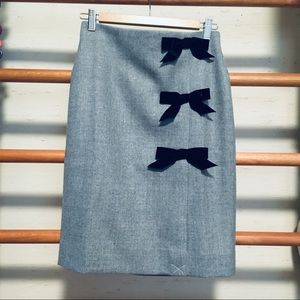 NWT, Wool, J Crew, 2P skirt with bows